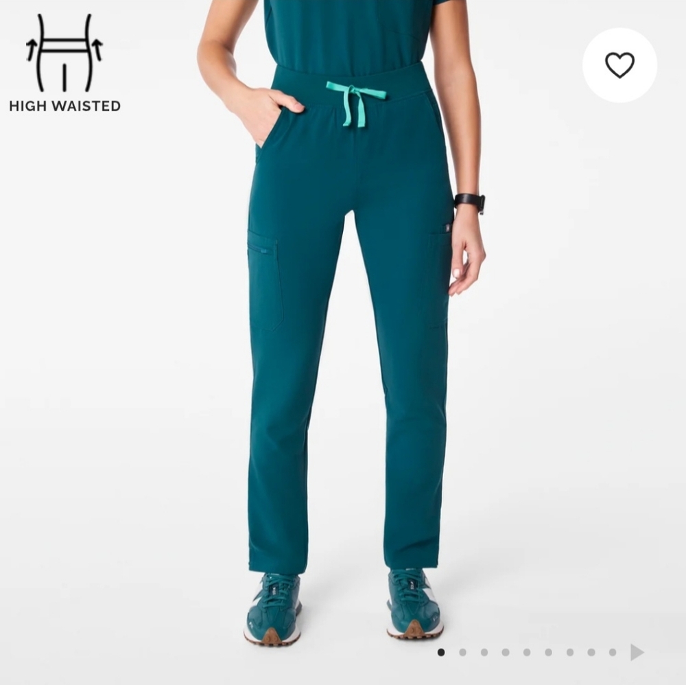 Figs Carribean Blue High Waisted Yola Pants 3XLT